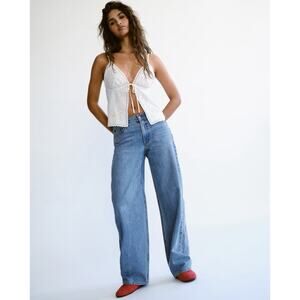 Abercrombie & Fitch The Ultra Loose Low Rise Jeans Medium Tinted Size 29 Short